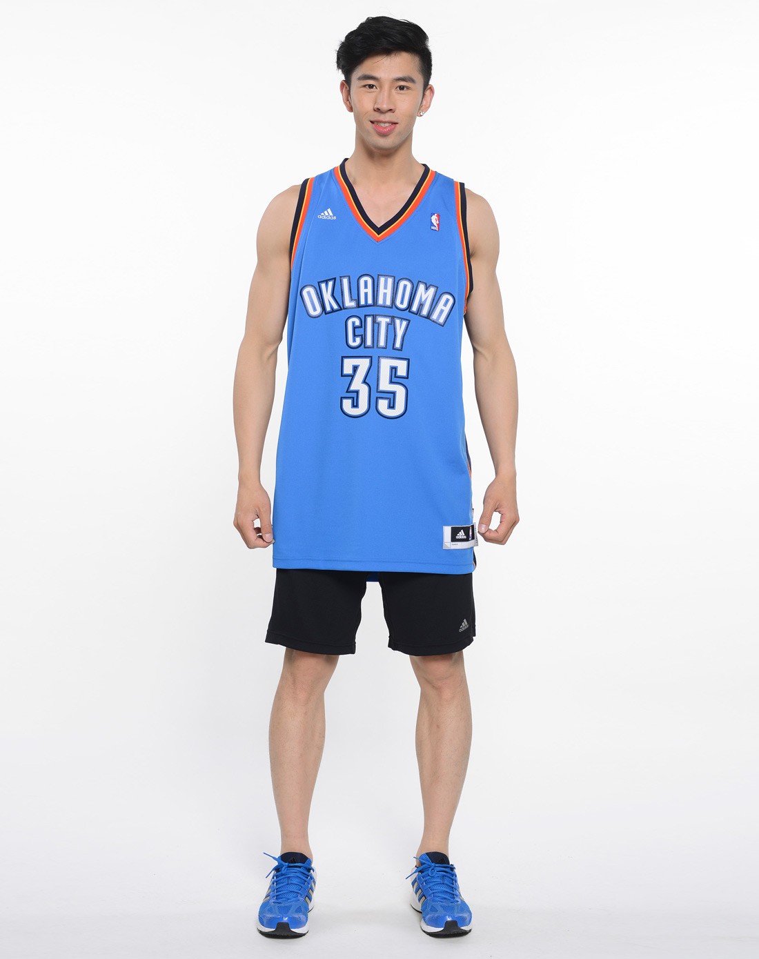 男款蓝色nba球迷版球衣 篮球系列