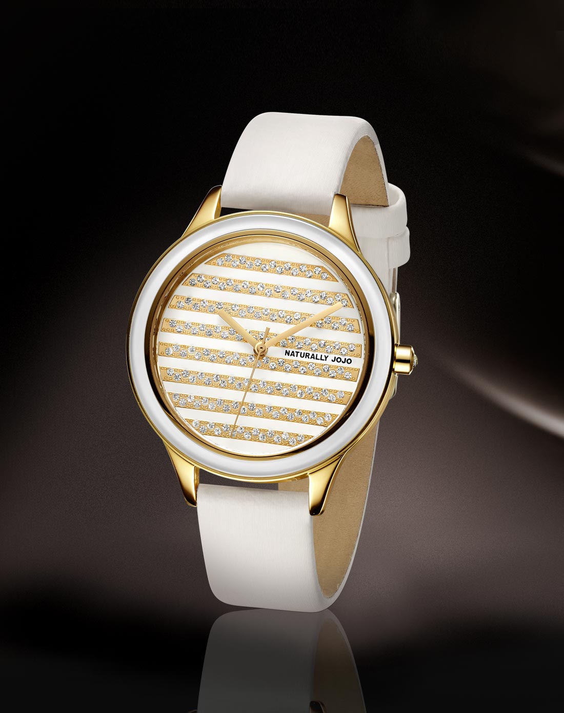naturally jojo手表专场 > shine系列施华洛钻时尚娟带女表