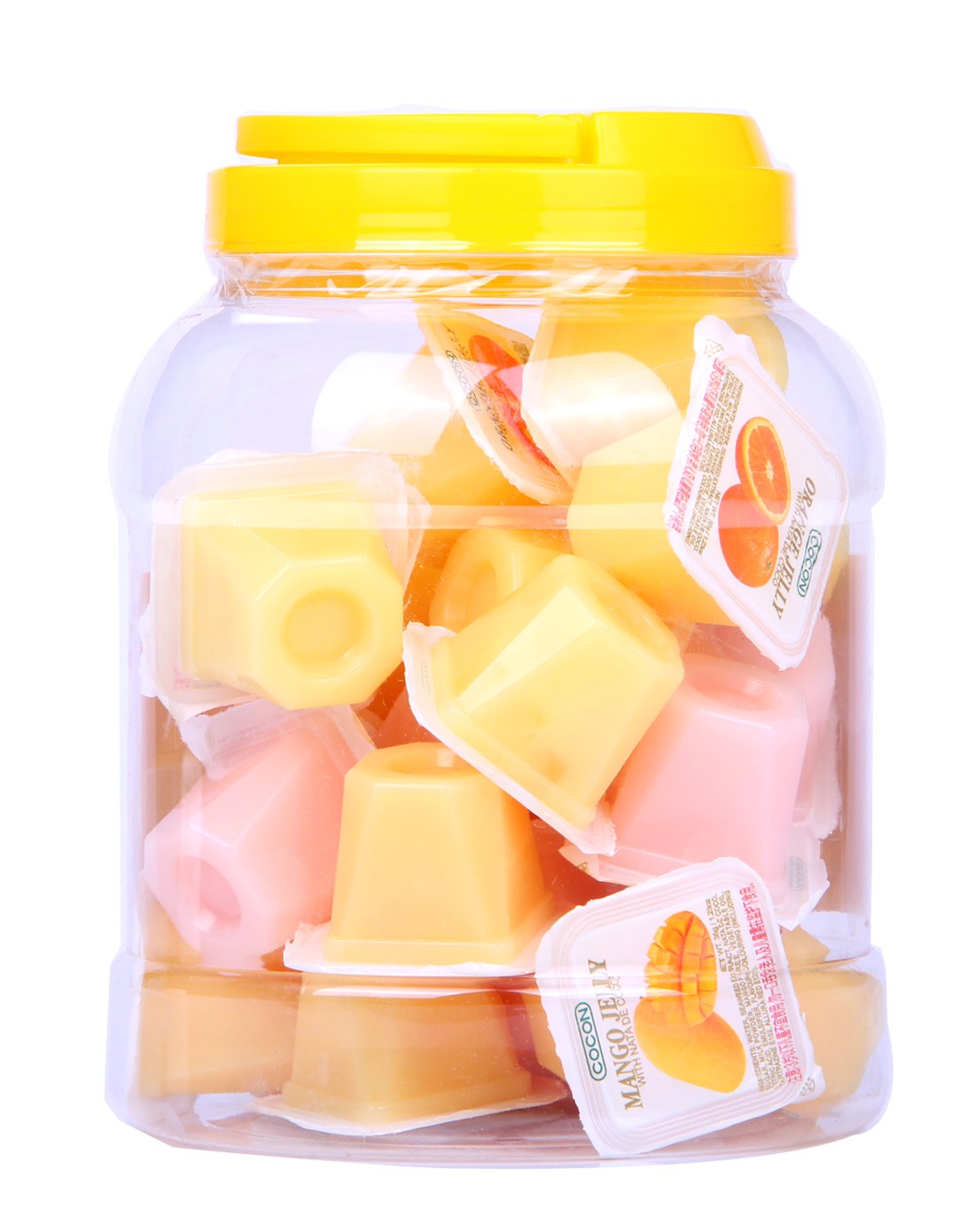 马来西亚可康牌 多口味酸奶果冻(含椰果)1桶x26杯x35克