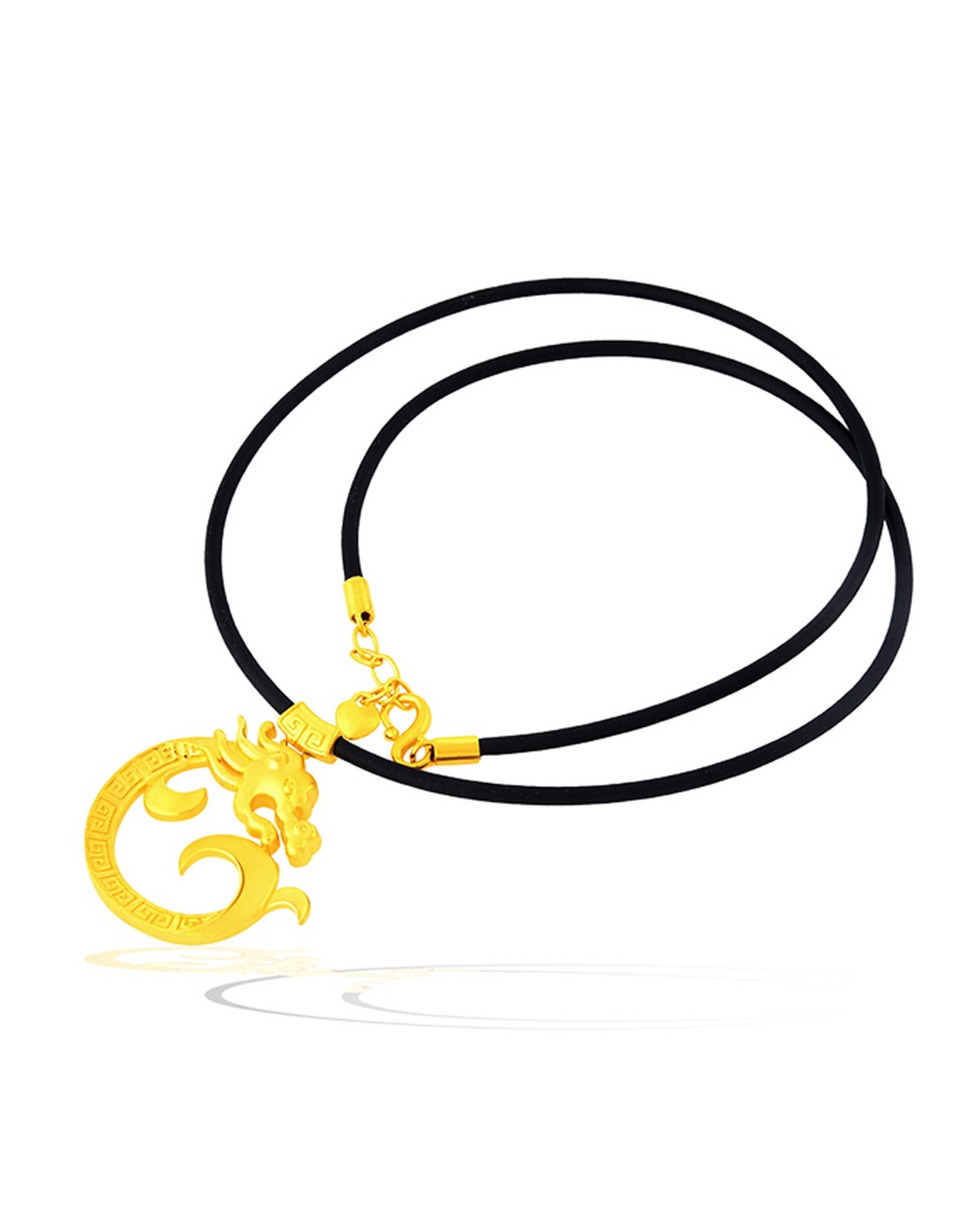 中国黄金珠宝专场-千足金龙纹龙凤呈祥项链9.3g