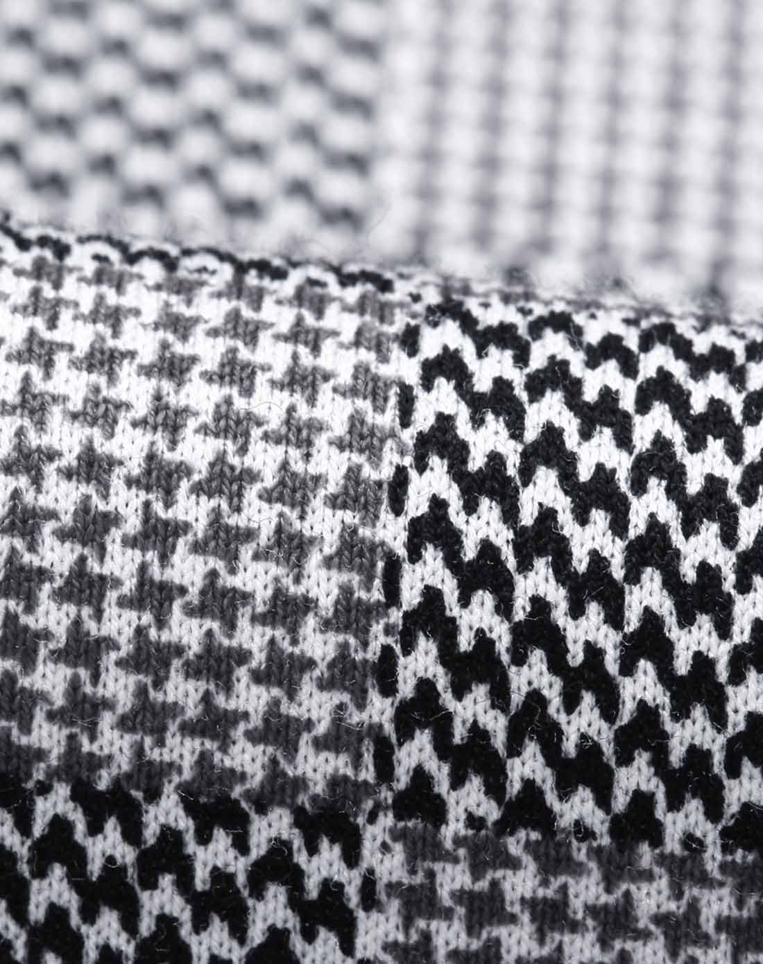 灰色格纹长袖丝光棉t恤