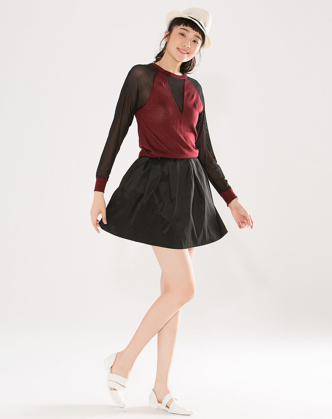 沙发sofa女装专场-时尚撞色拼接上衣