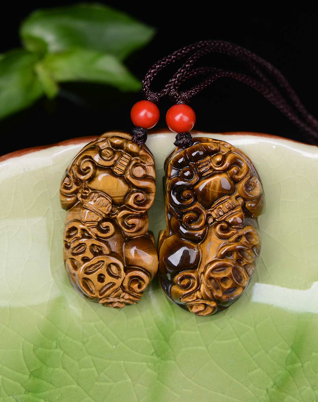 虎眼石招财纳福貔貅吊坠(附证书)