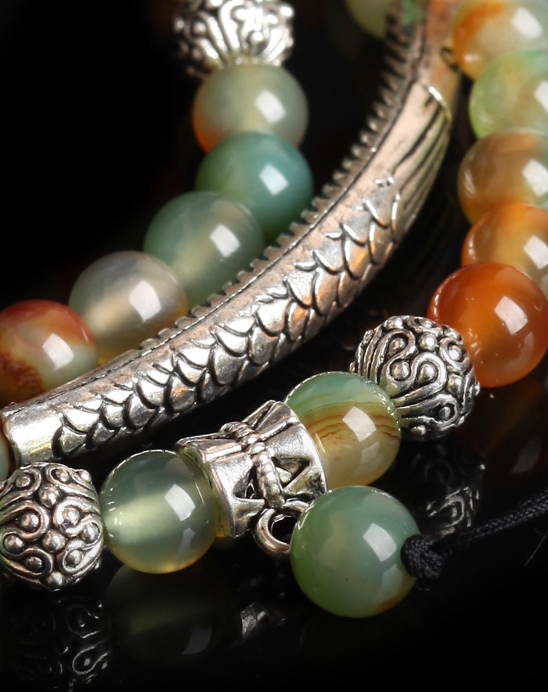 天然孔雀玛瑙美容养颜手链附证书