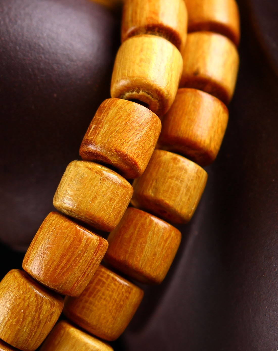 天然黄金木筒珠手串5*6mm