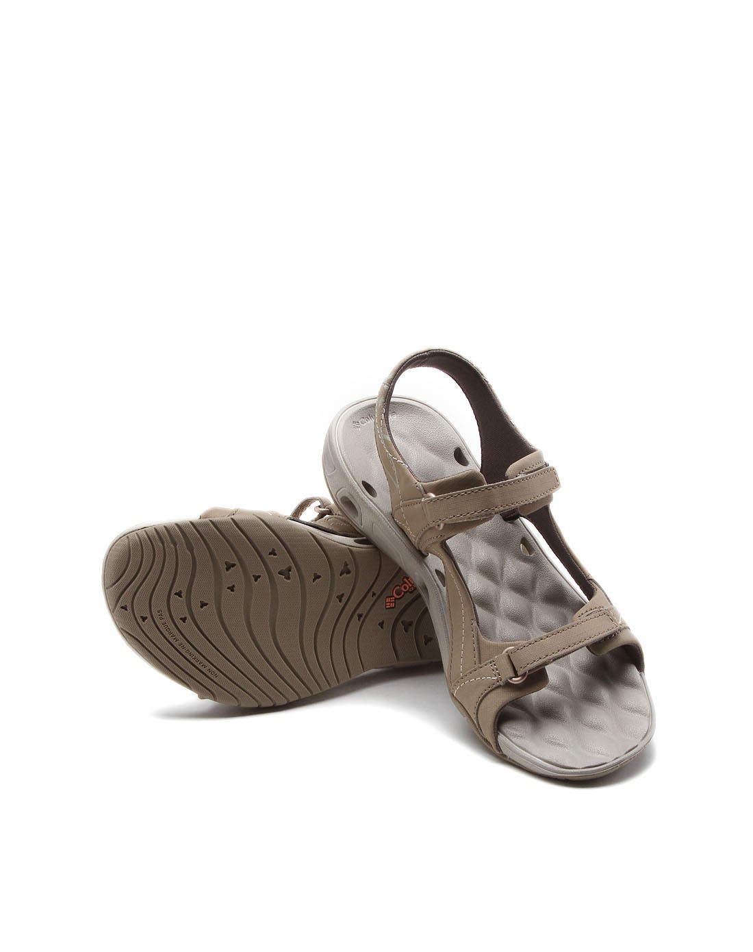 女款卡其灰色软底沙滩凉鞋 耐磨舒适