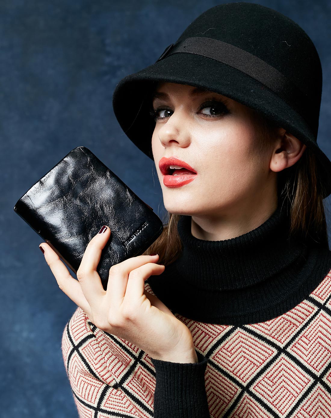 复古黑新品首发高端油蜡钱包