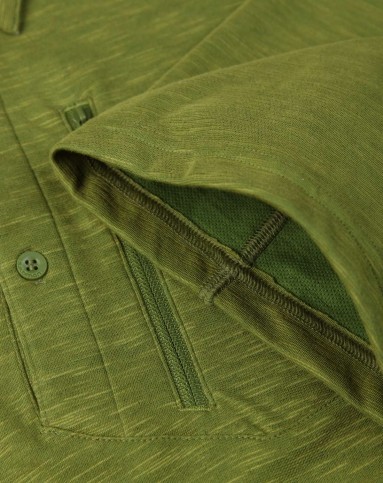 男款深海藻绿polo衫