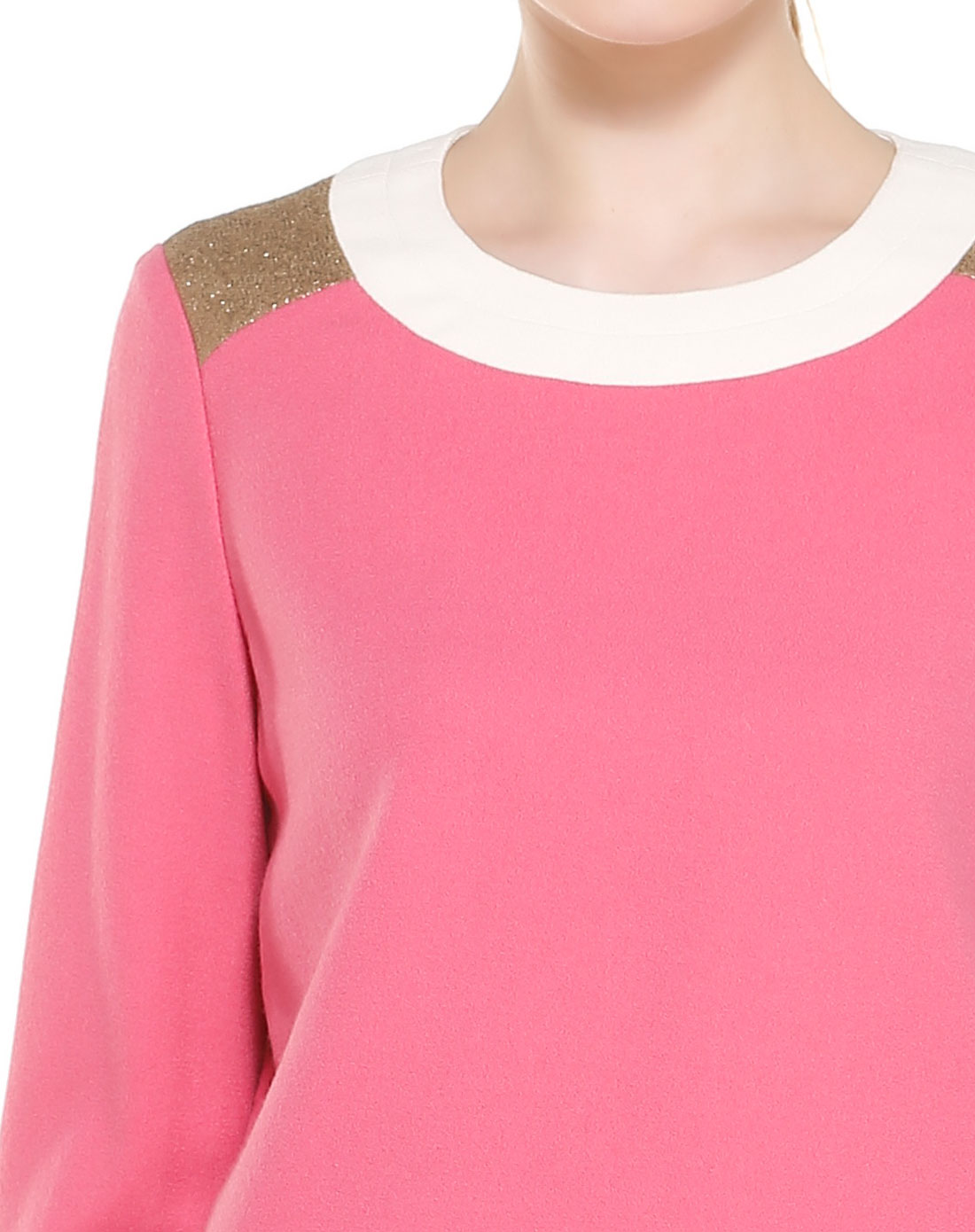 浅玫红色洋气时尚长袖上衣