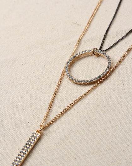 dorlan金色黑金简约时尚项链wt004390_唯品会