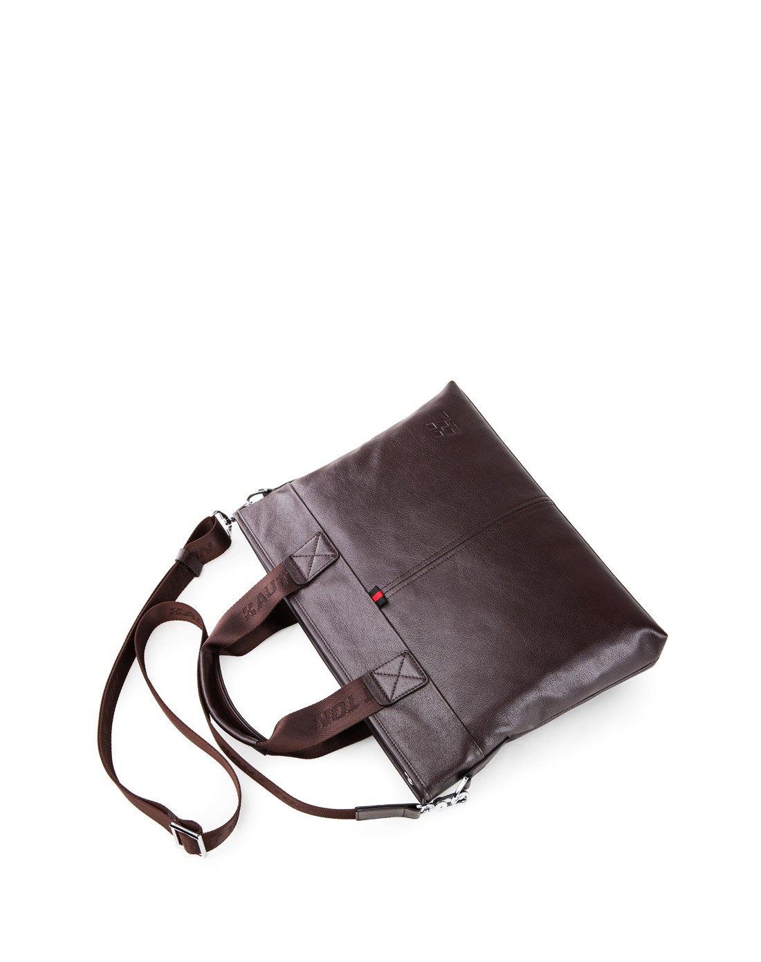 男士咖色头层水牛皮手提电脑公文包