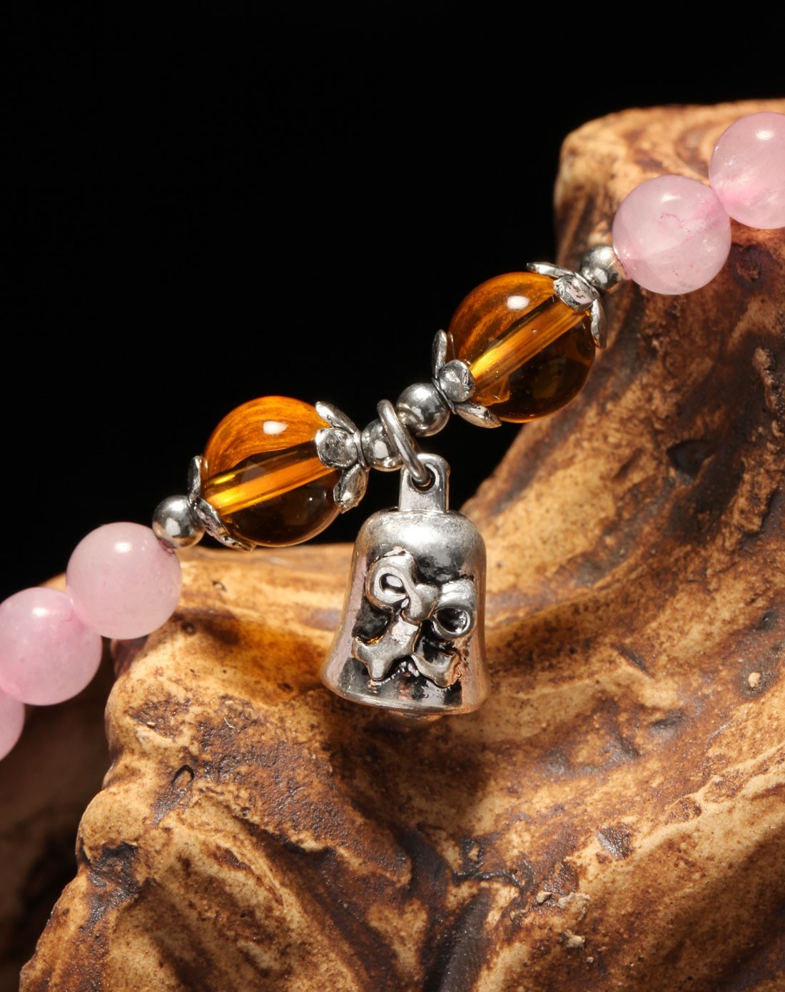 emmr 女款粉晶铃铛旺人缘手链(附证书)