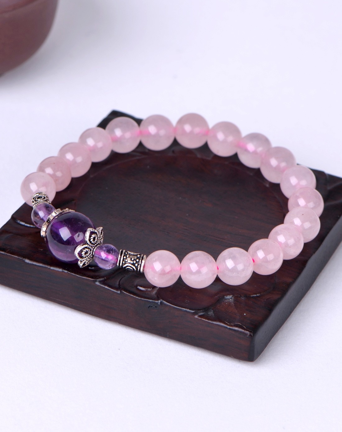 宝菲尔 天然粉水晶星座百搭手链-射手座附证书