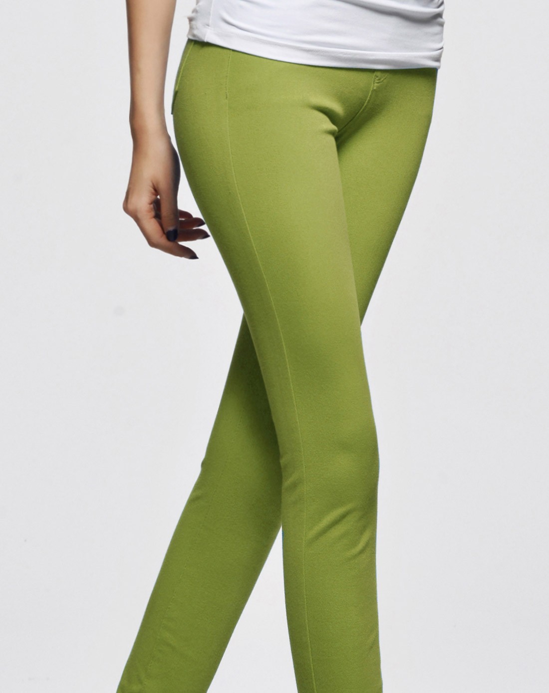 军绿色韩版打底裤