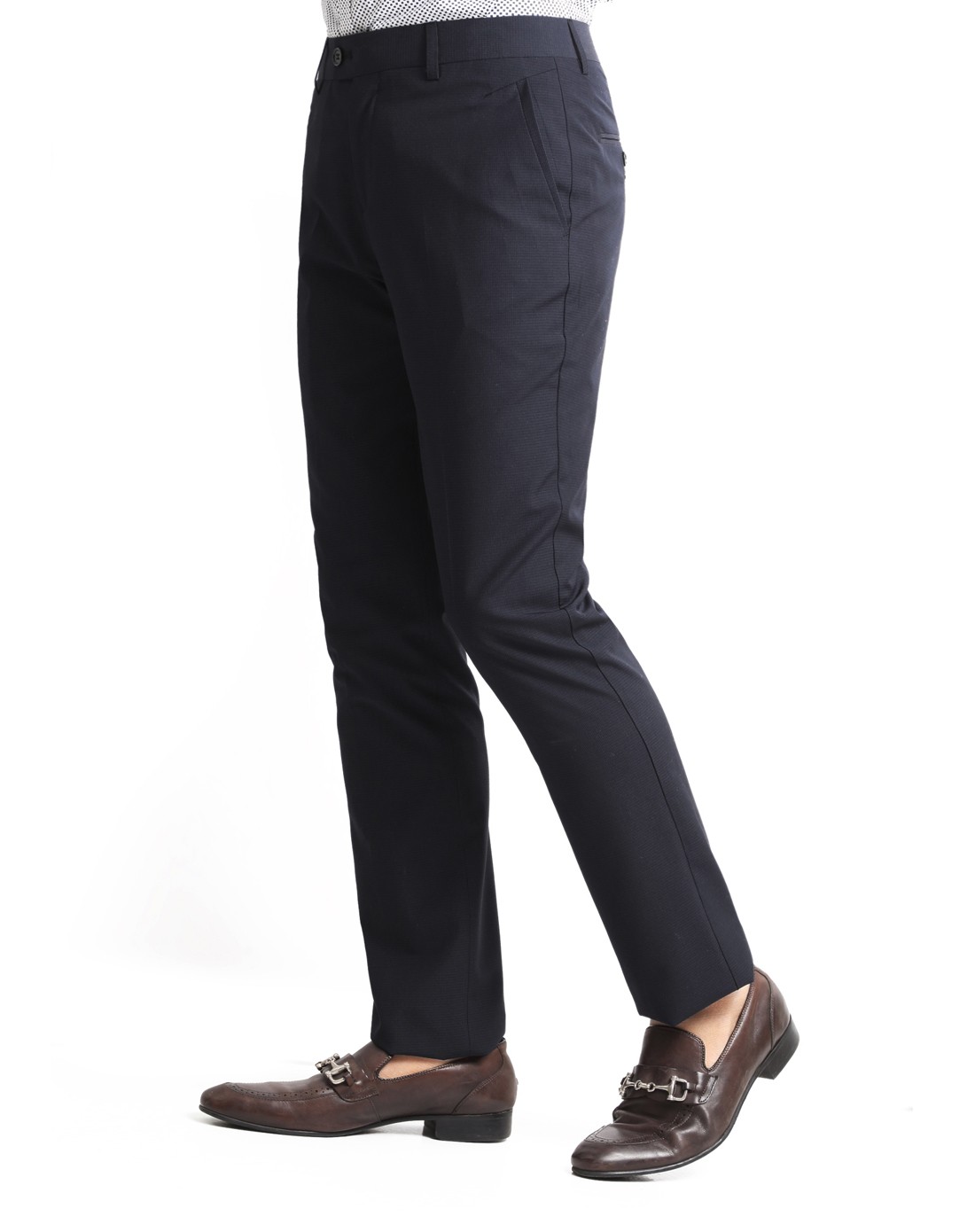 玛萨玛索masa maso深湖蓝色透气可机洗西裤20011700_唯品会