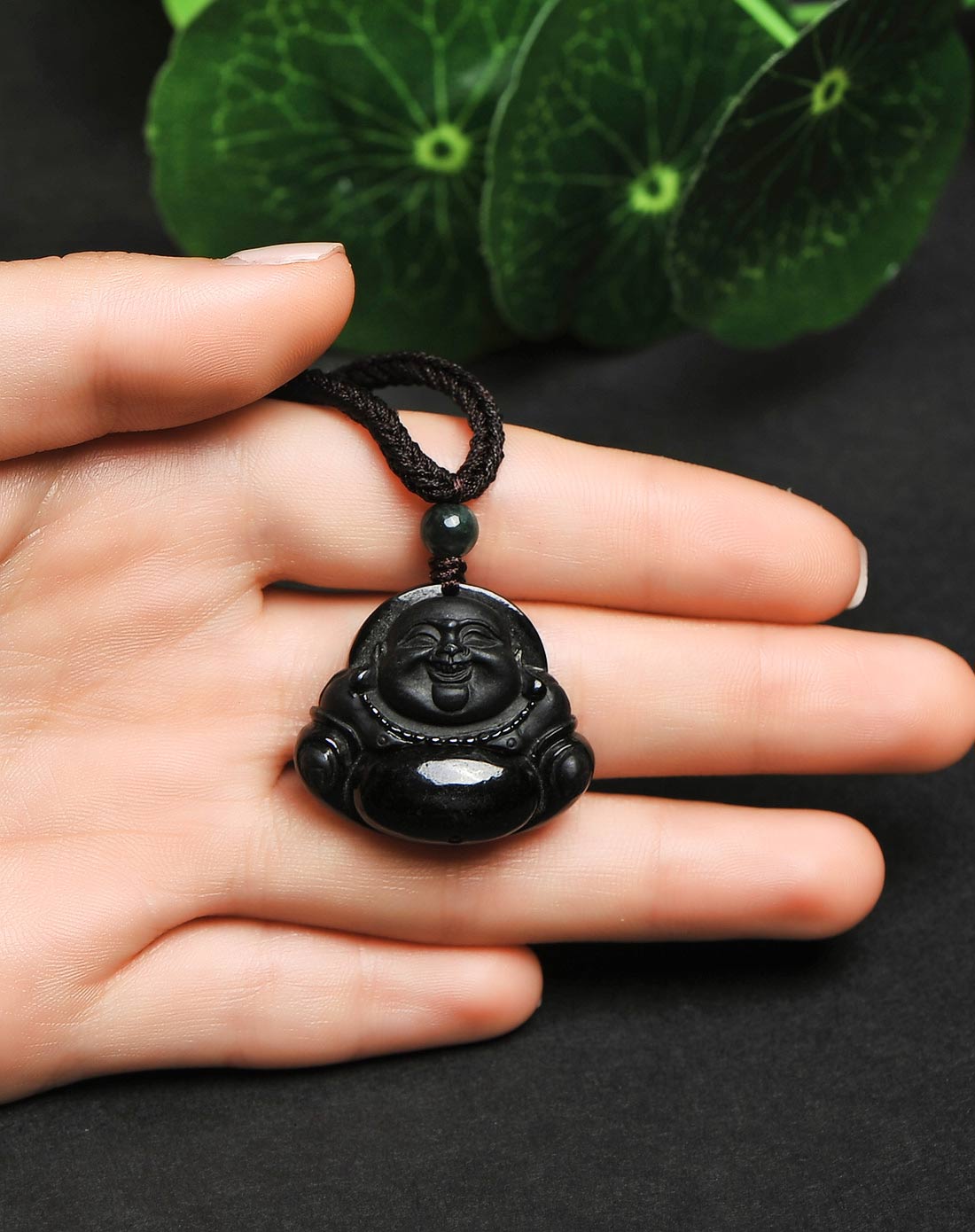 辟邪黑翡佛公 天然翡翠a货挂件(附国检证书)