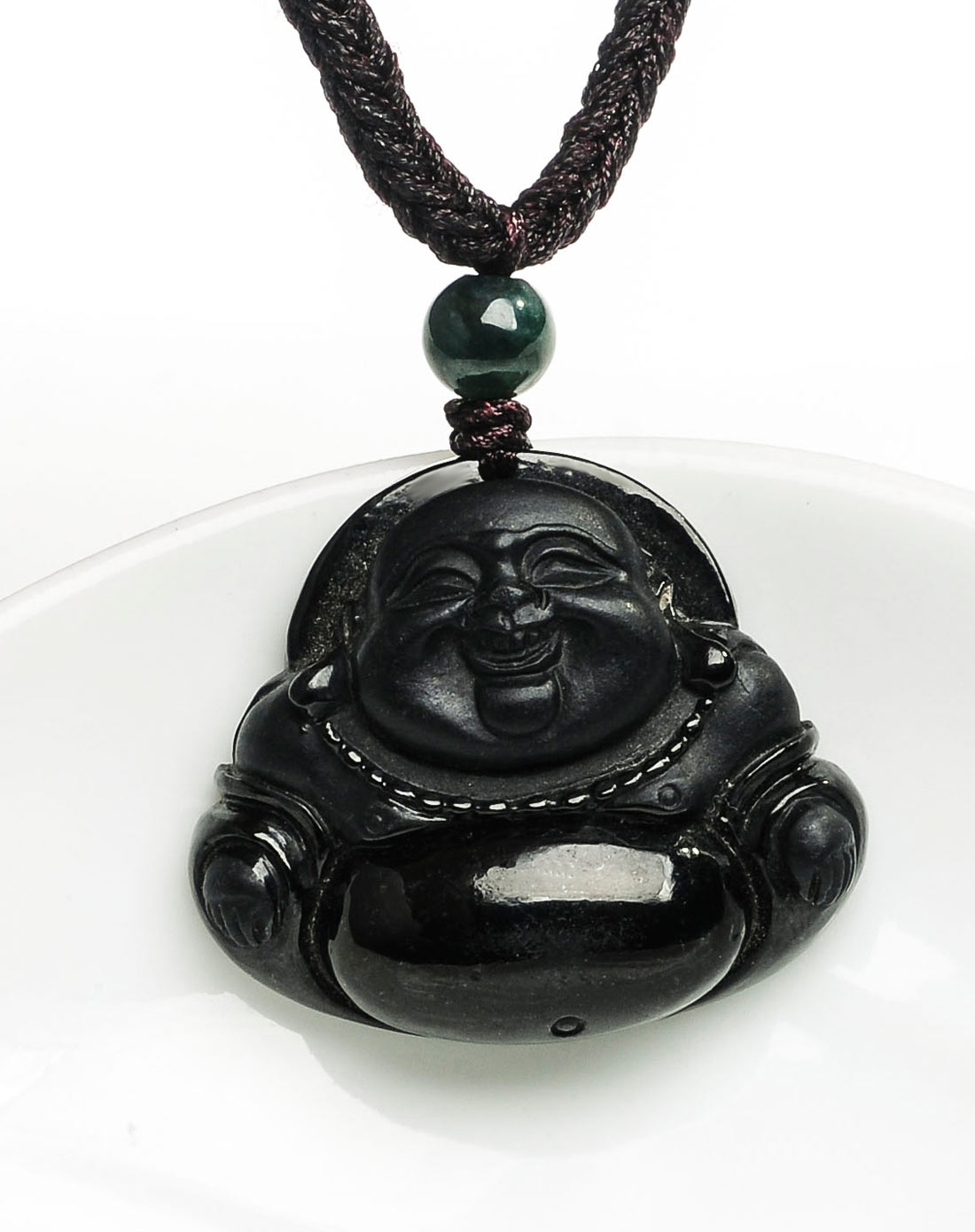 辟邪黑翡佛公 天然翡翠a货挂件(附国检证书)