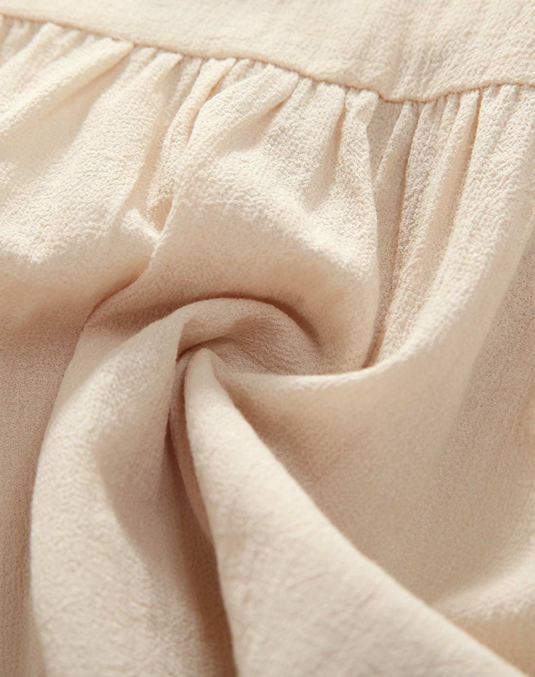 女童米白纯色长衫