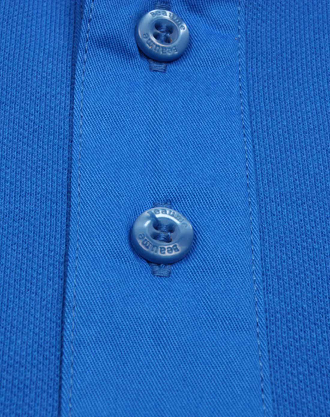 宝美beaume 纯棉透气 男款海军蓝短袖翻领t恤 度假系列