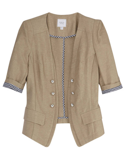 枯草绿色休闲中袖外套