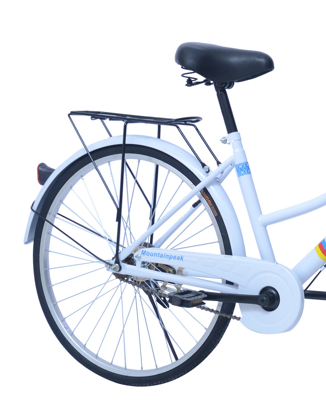 24寸平圈 女款白色自行车 少女小清新