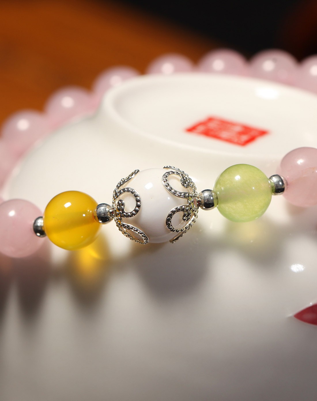 吉祥转运粉晶旺人缘手链(附证书)