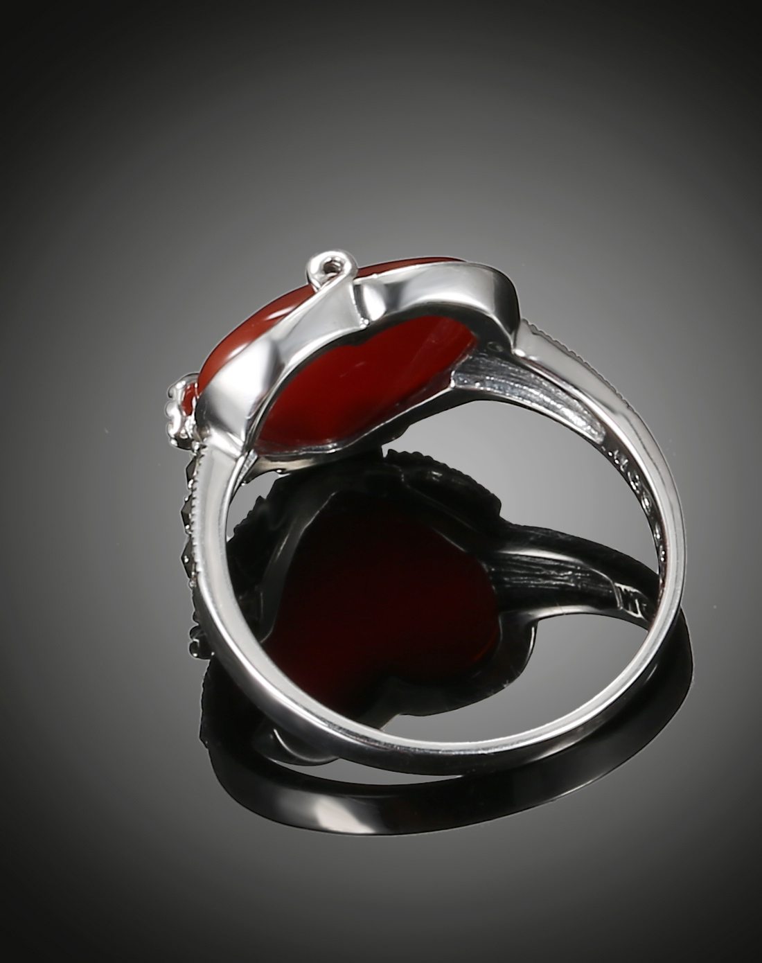 复古红玛瑙戒指