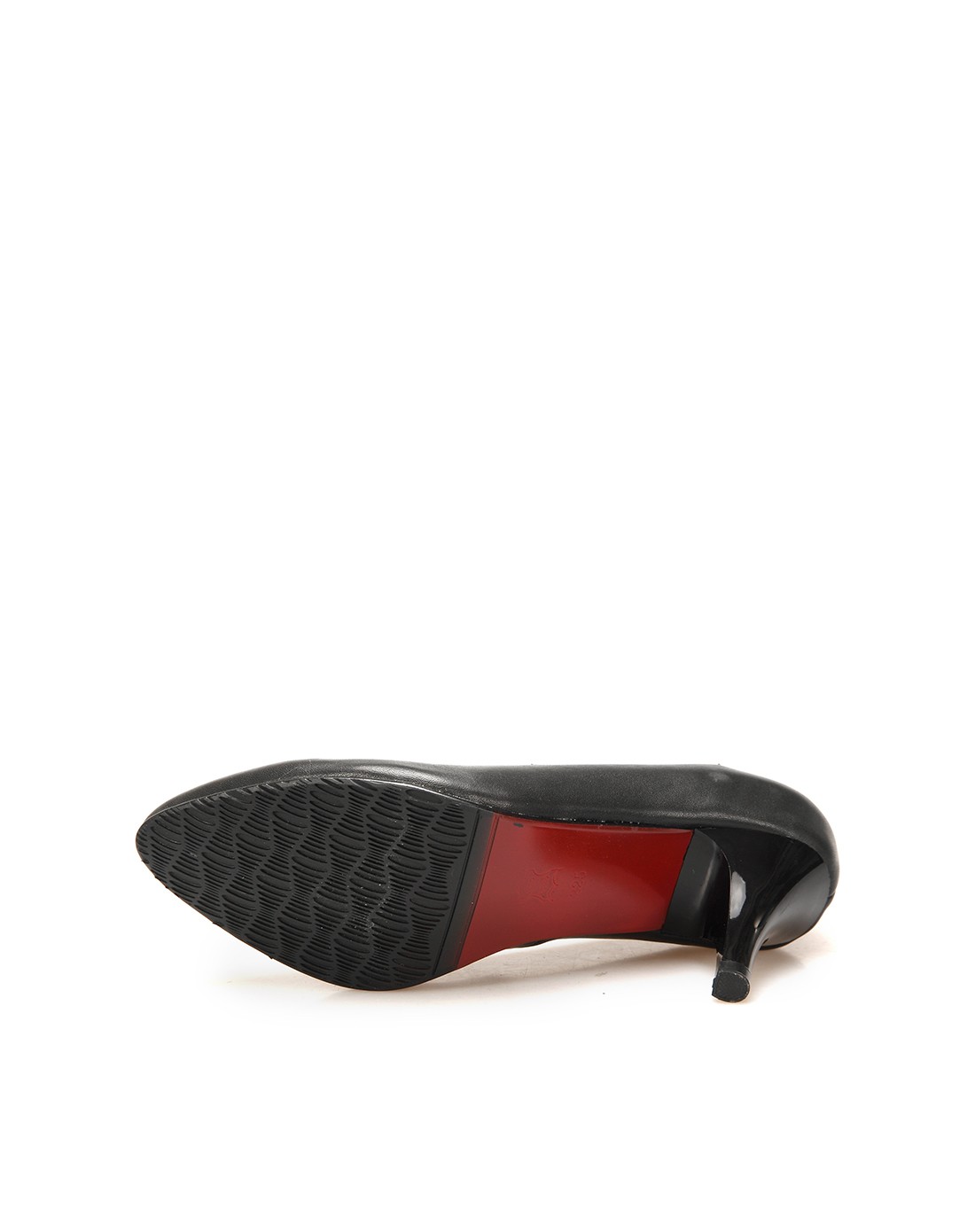 茉莉花molihua2015首发黑色极简头层牛皮高跟工作鞋m090c-350301_唯品