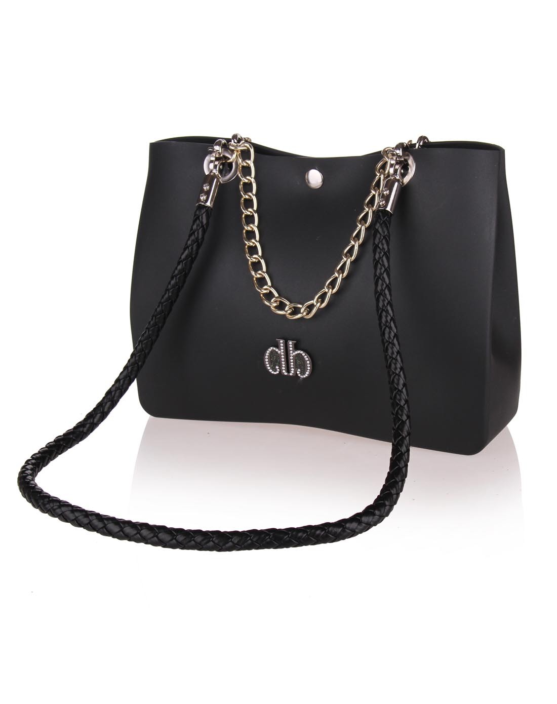 euro db小号黑色金链环保树脂单肩女包2007rl-b4-bk_唯品会