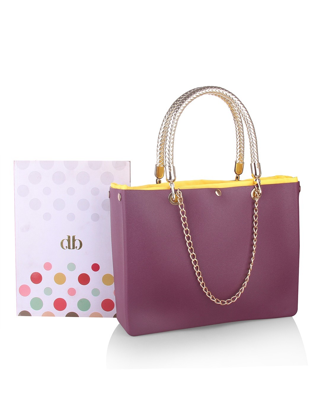 euro db中号紫红色金链环保树脂手提女包53001rl-b3-pl_唯品会