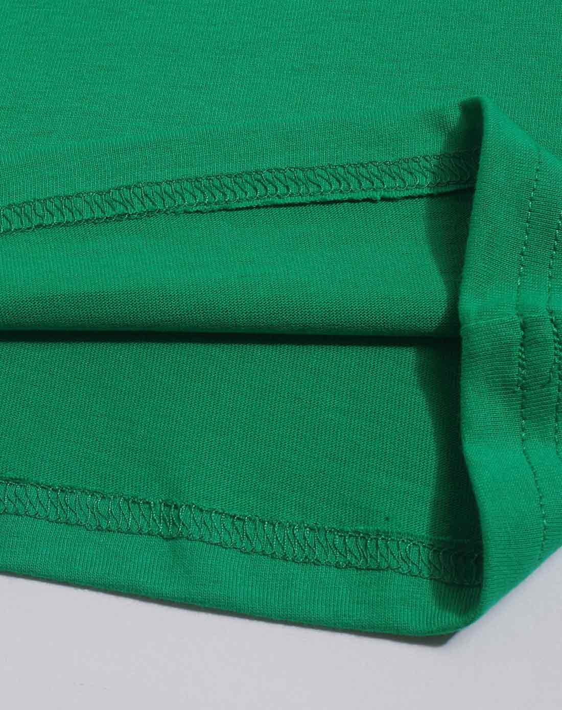 可可鸭 男童原野绿短袖圆领t恤