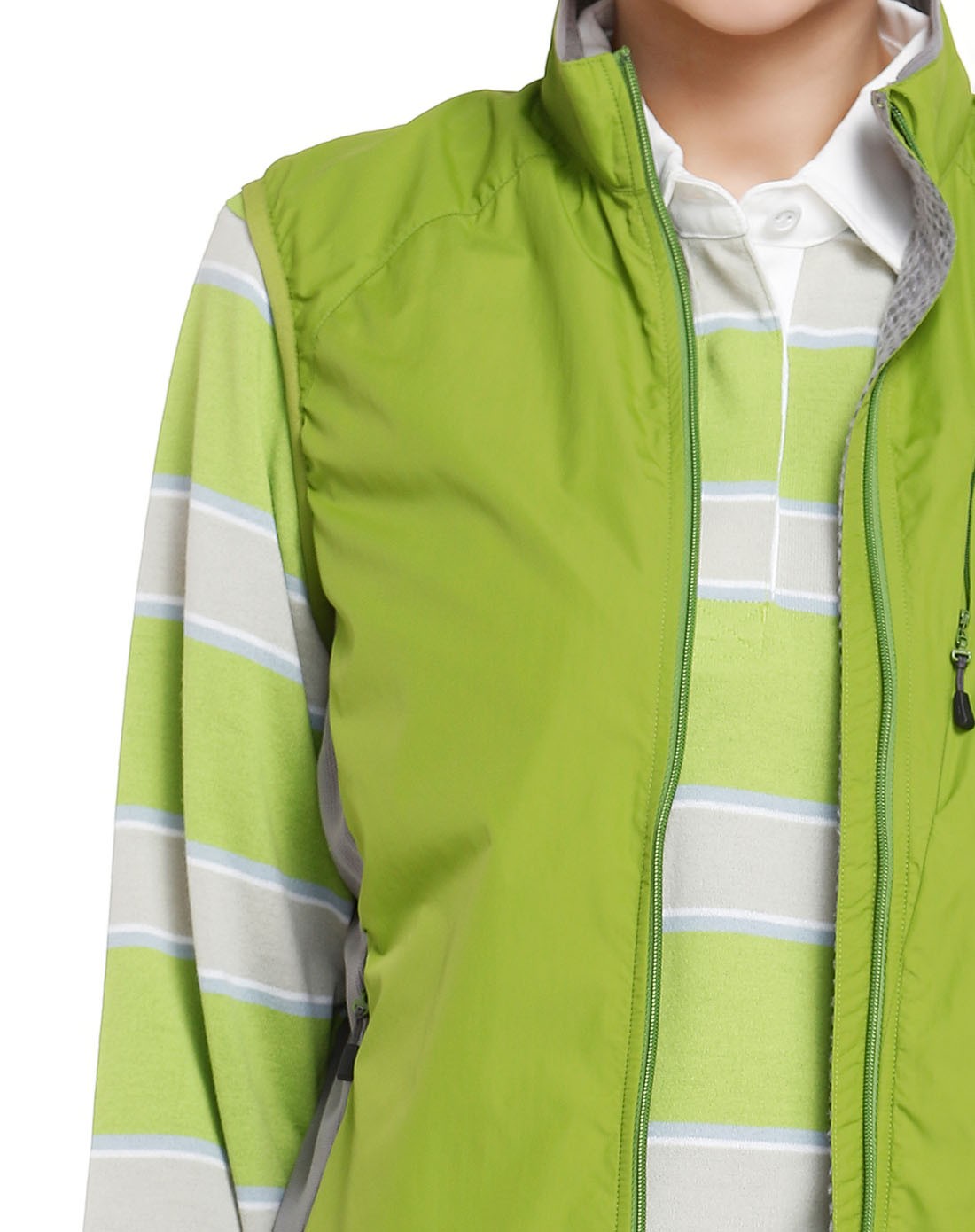 女款绿色轻便马甲