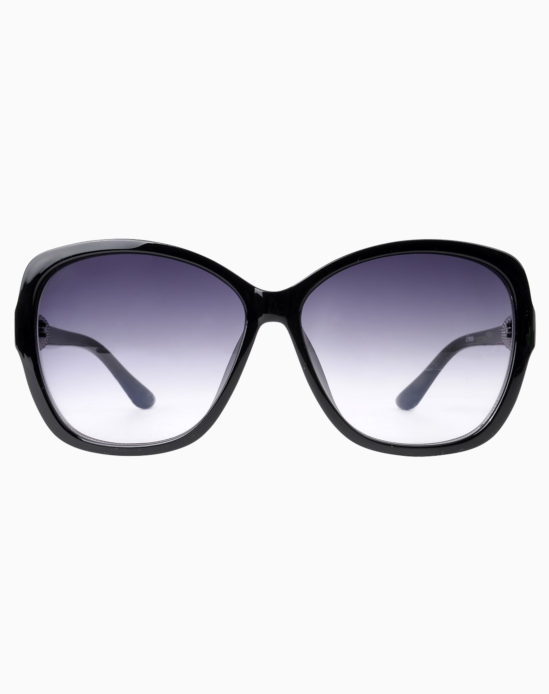 时尚太阳眼镜(亮黑灰片)