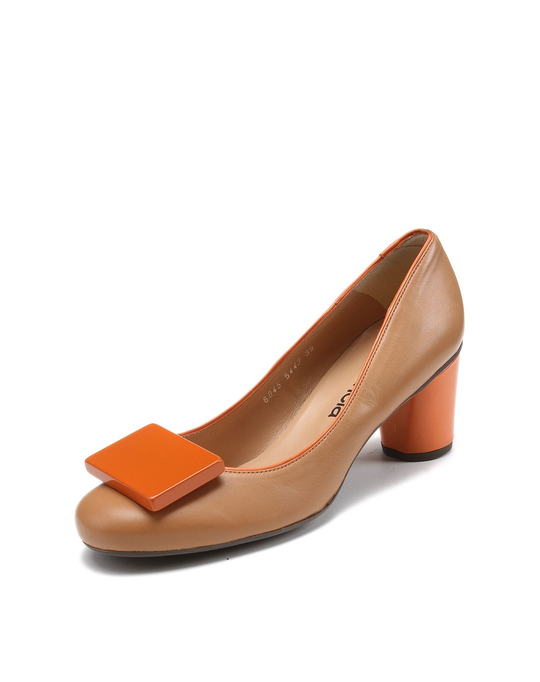 西班牙进口浅黄棕色休闲时尚高跟鞋