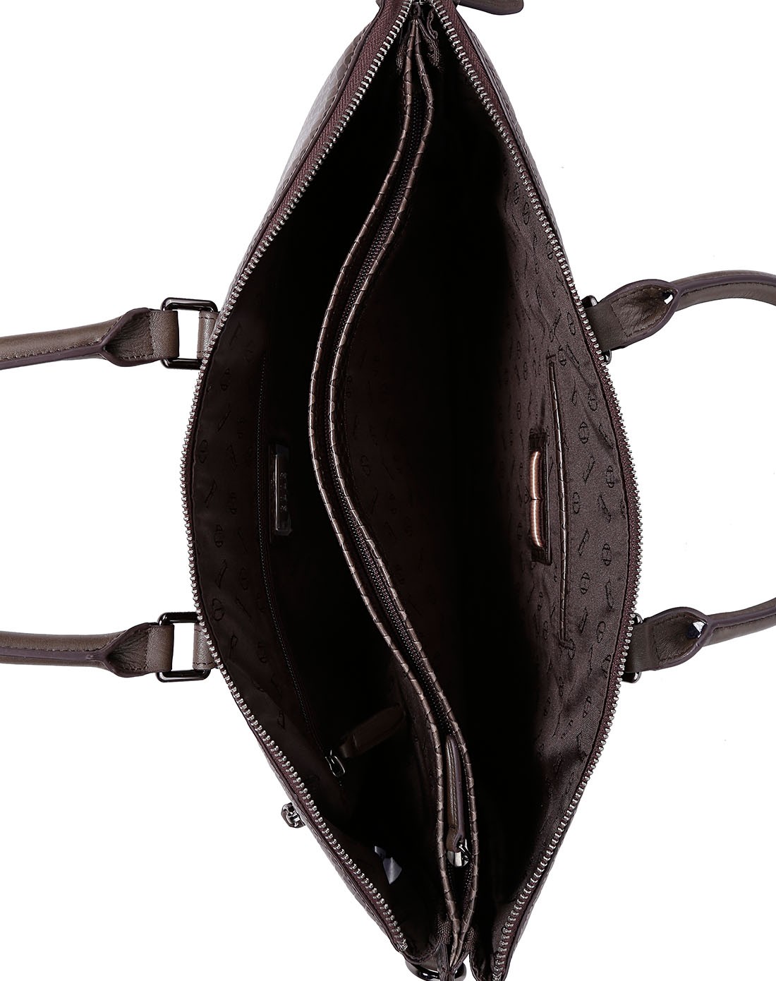 卡其色优质牛皮横款公事包