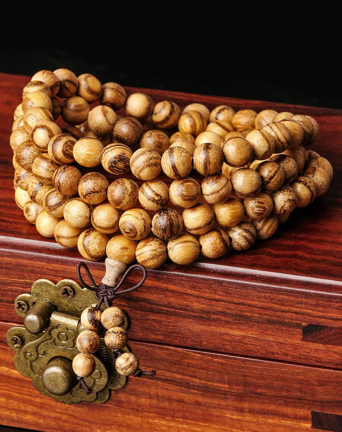 天然金花奇楠108颗手串