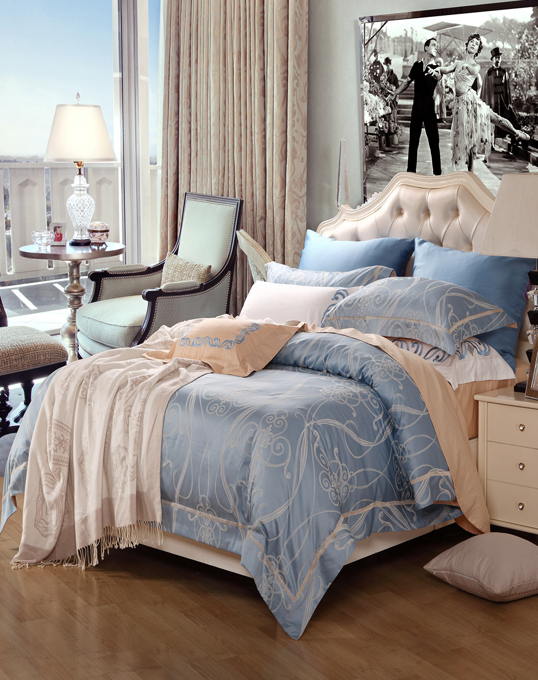 凯盛家纺凯盛 1.5米床丝莱尔大提花四件套 柏拉图wkctd60010_唯品会