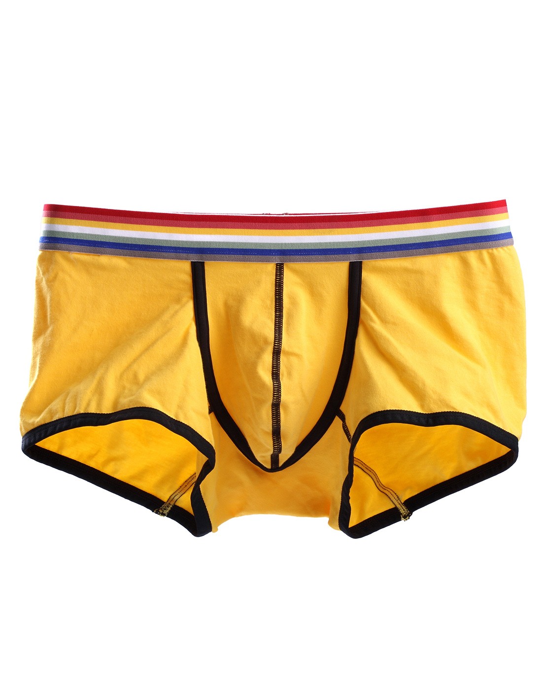 一生有你黄色性感中腰休闲舒适男士平角内裤