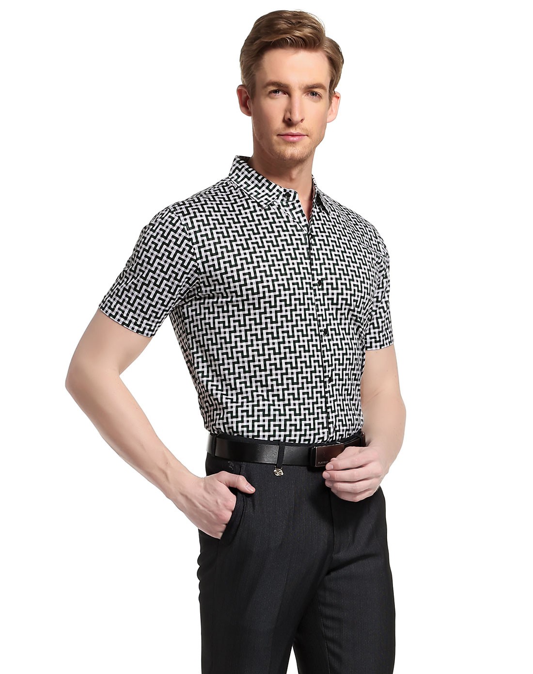 啄木鸟tucano黑绿/白色韩版风开襟短袖t恤ks352101-04_唯品会