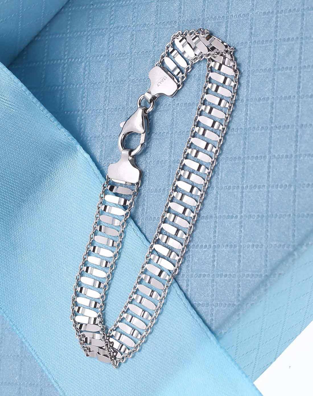 意大利delicato黛莉斯图系列波浪925纯银手链17.5cm