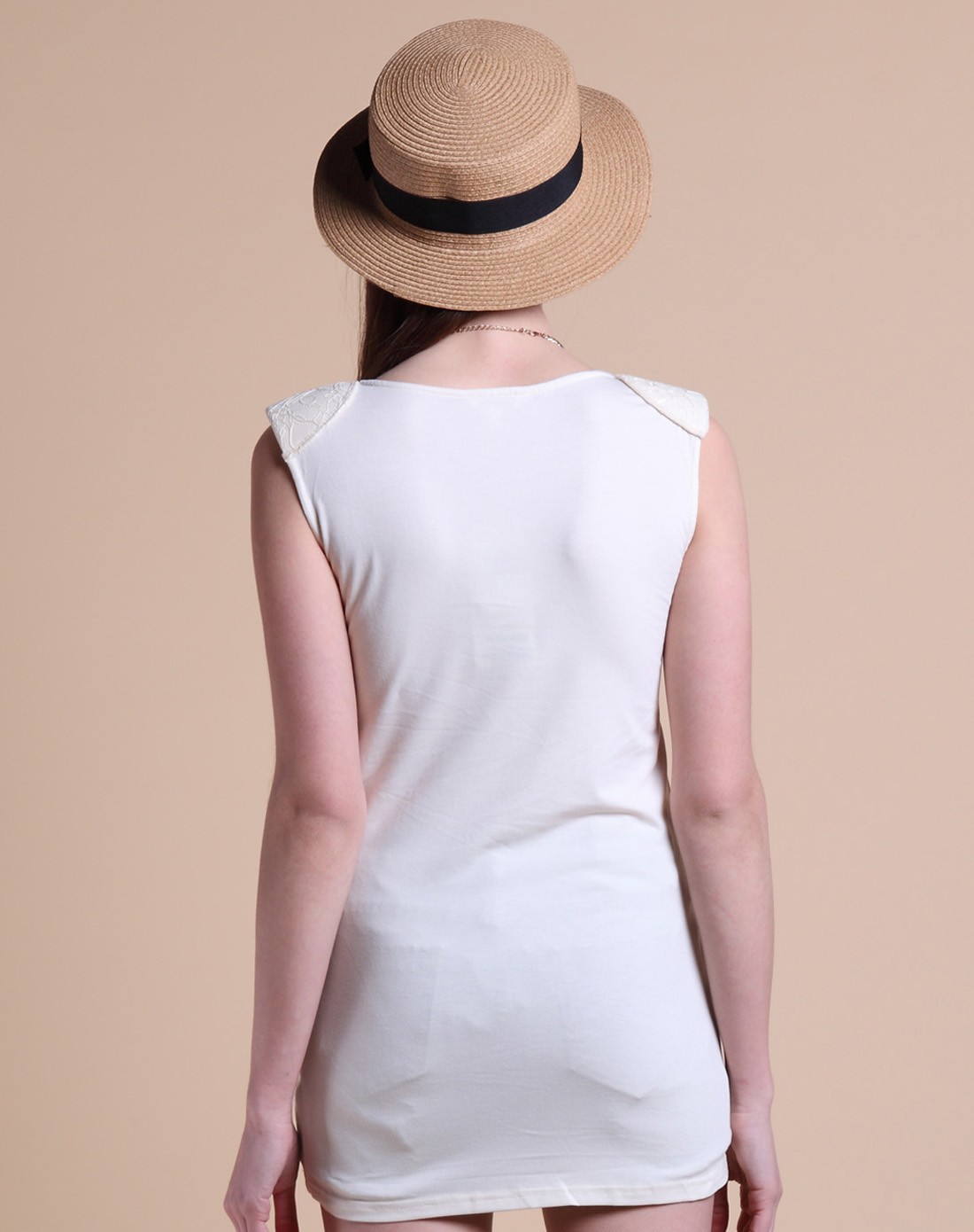 短袖女式浅米色t恤