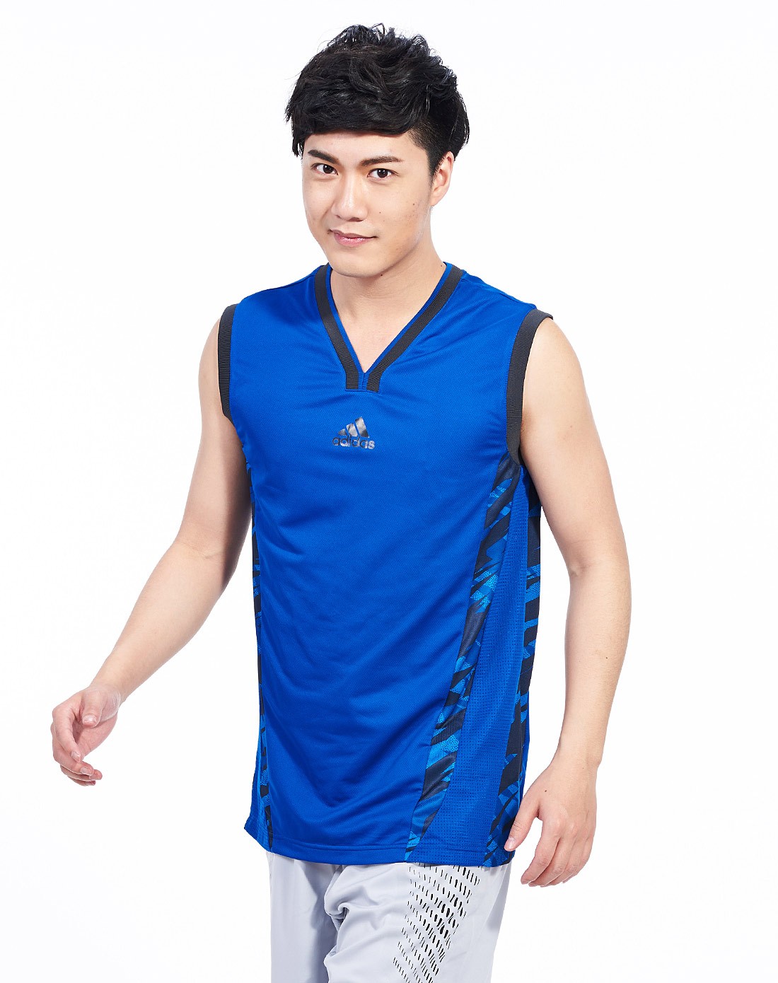 运动百搭 男款蓝色篮球背心 篮球系列