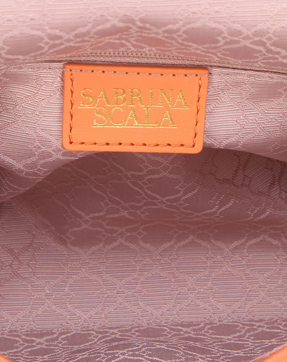 尚兰sabrina scala时尚皮具专场女士橙色牛皮编织肩背/斜挎包34141