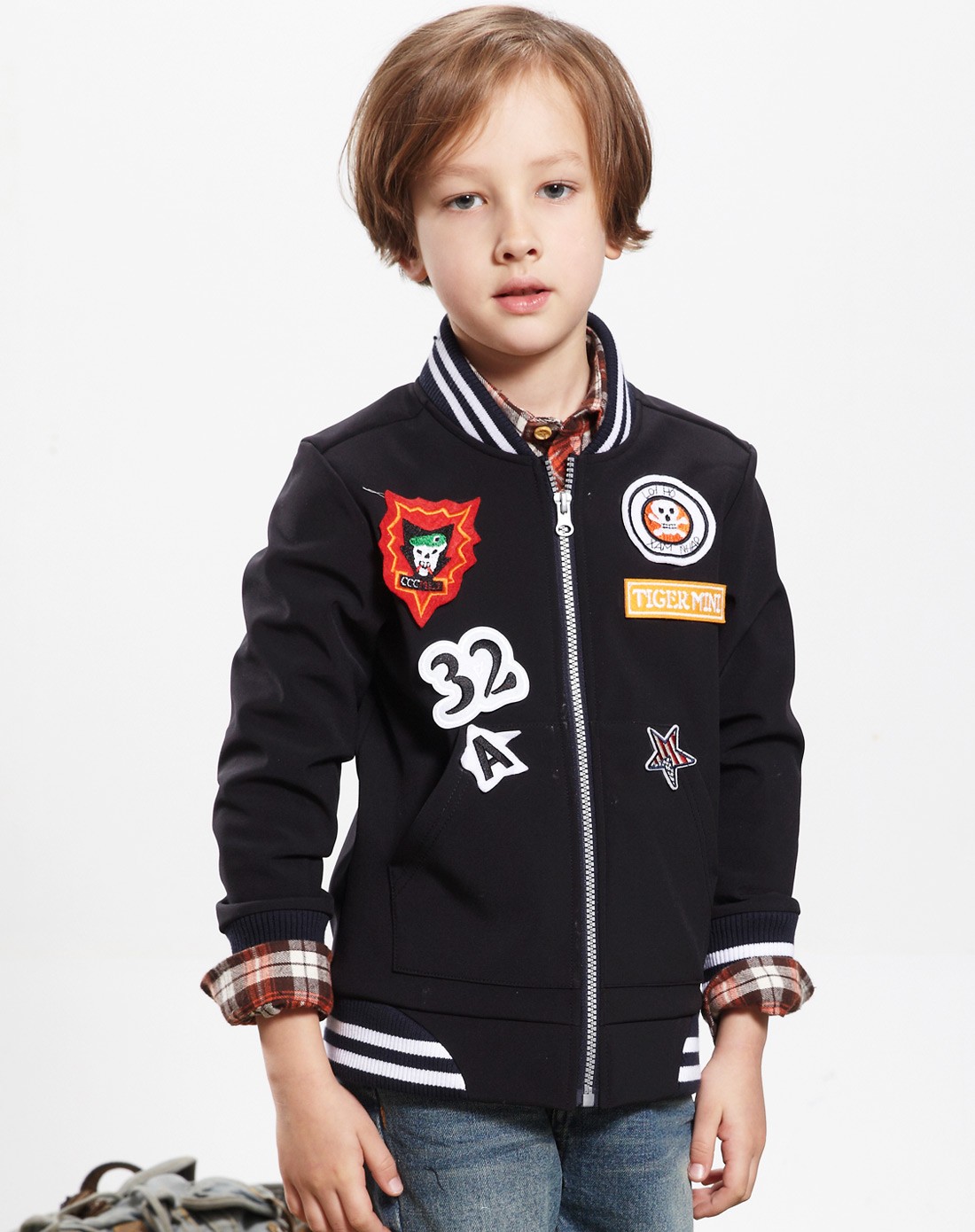 男童酷蓝黑亲子装宝宝款