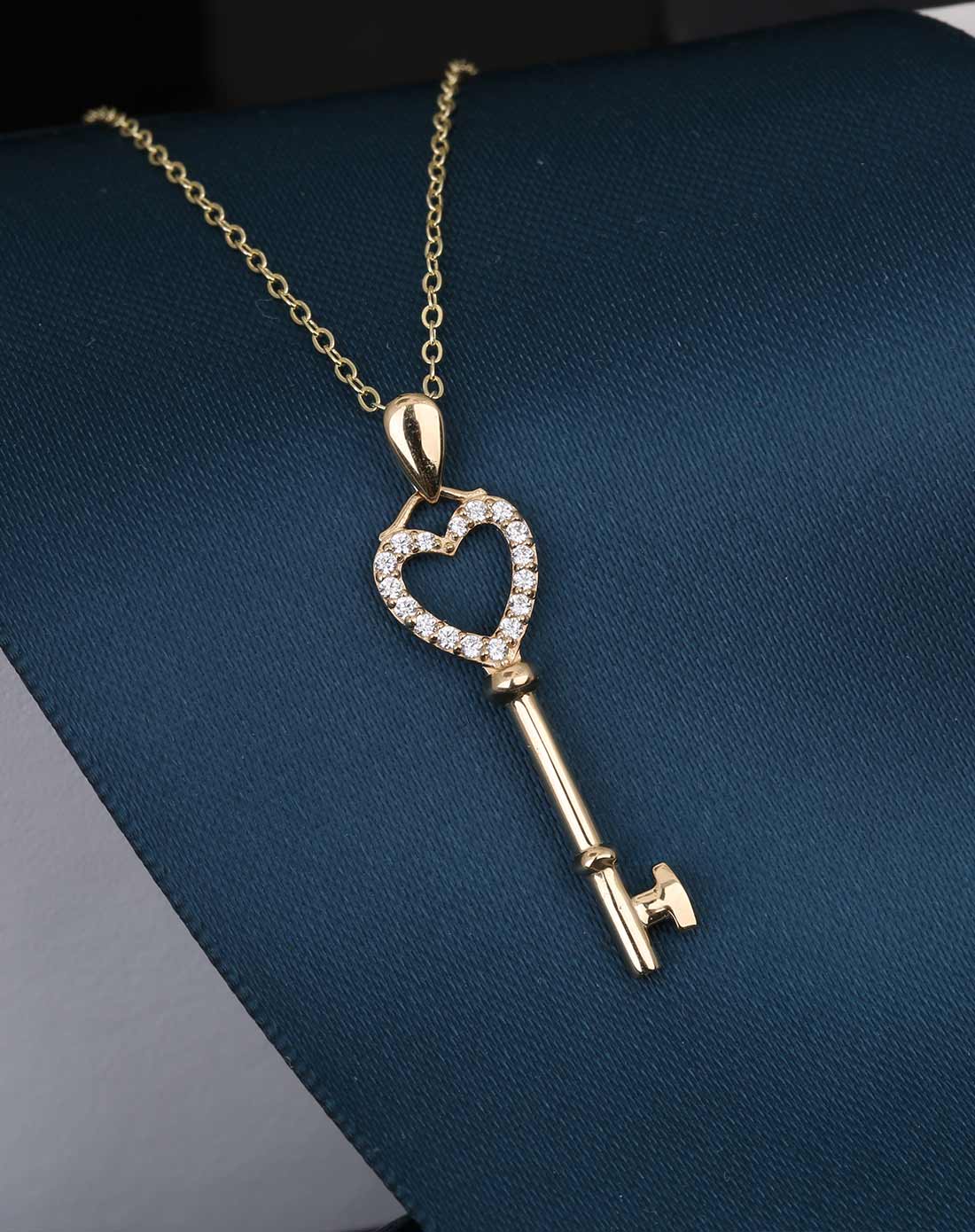 【钥匙魔法】14k纯黄金新春开启幸福钥匙优雅简约吊坠赠s925银链