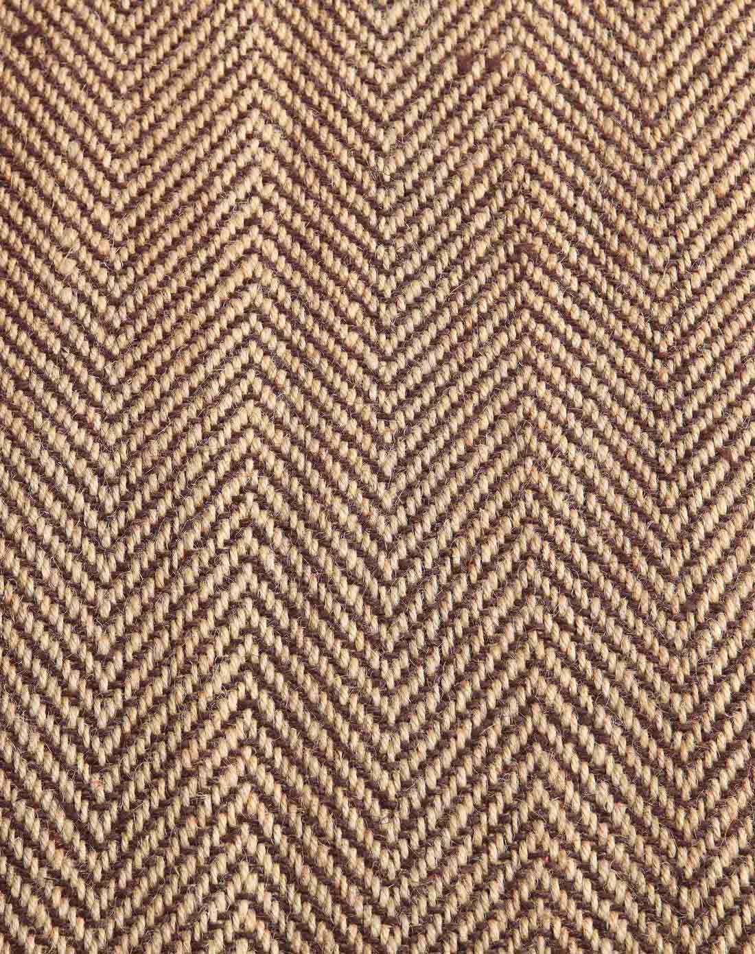 栎棐咖色人字纹麻质地毯 1.7*2.8m