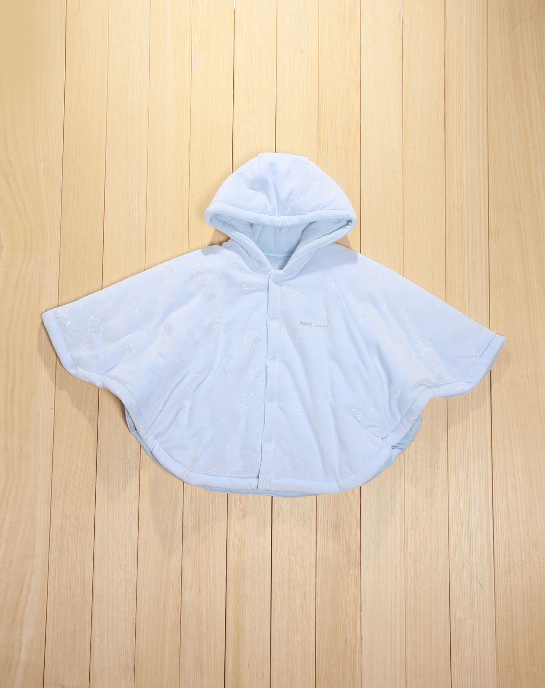 中性天蓝绒布铺棉小披风(铺160棉)