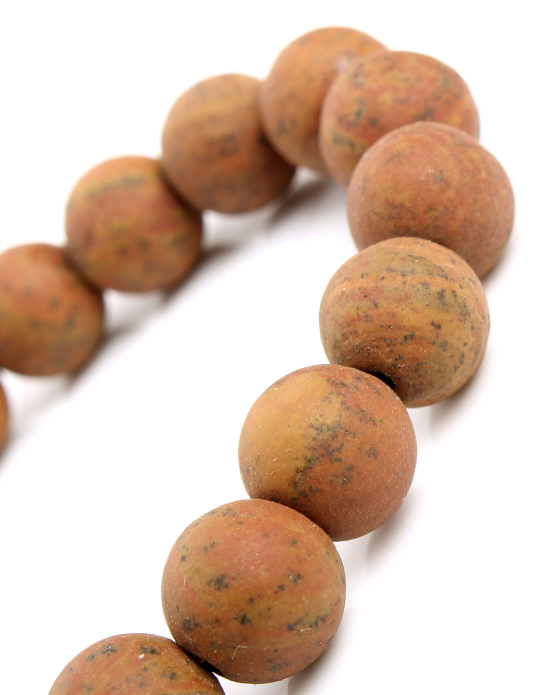 天然泗滨玄黄砭石手链10mm