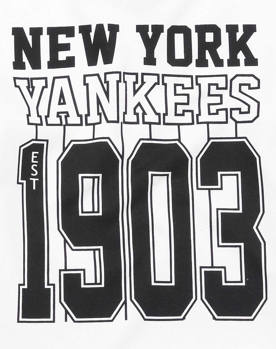 印花logo 女款漂白t恤 洋基队圆领短袖