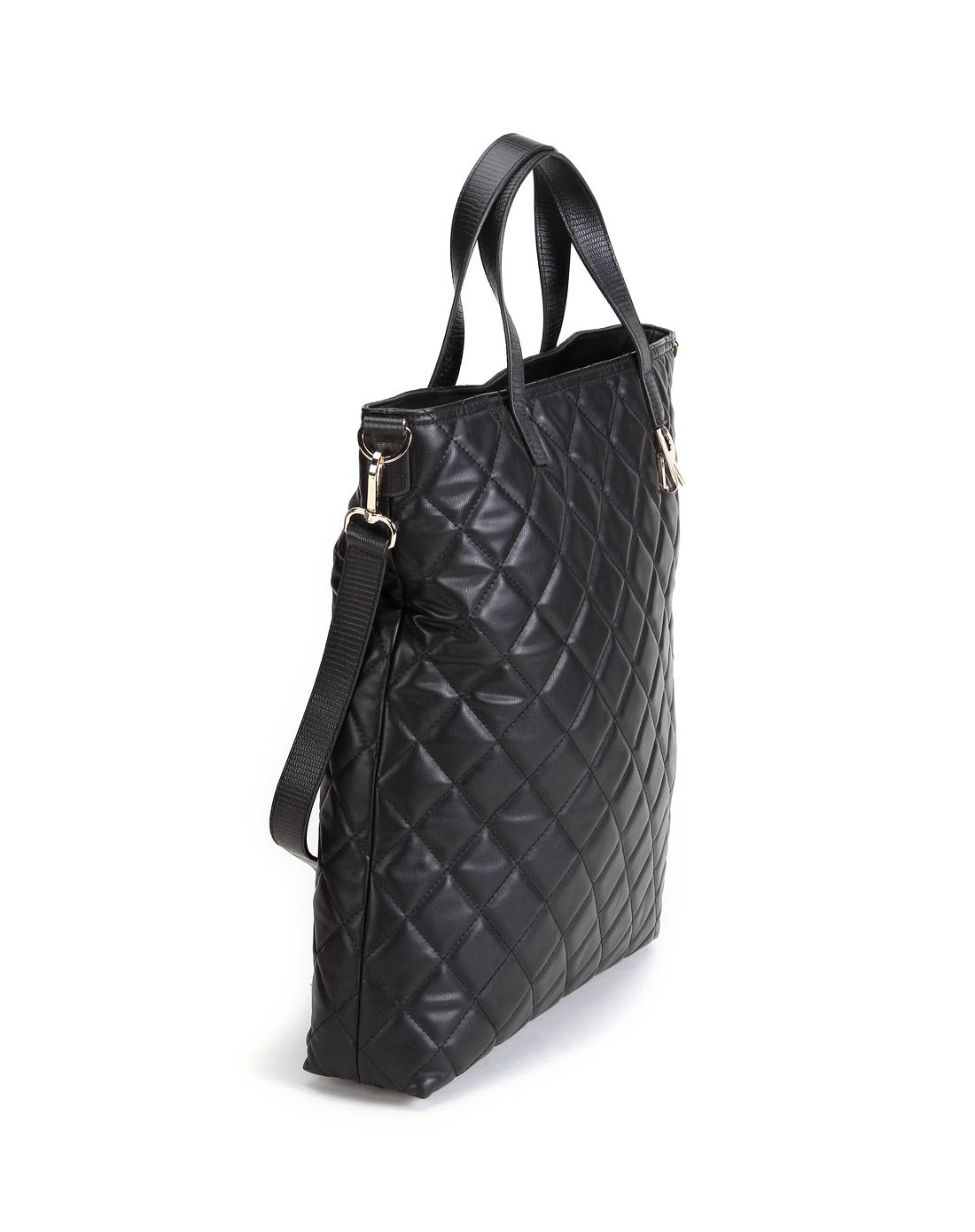 trendiano黑色商务菱格两用包3124528020090_唯品会